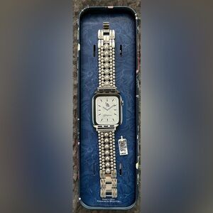 Brighton Apple watch silver band